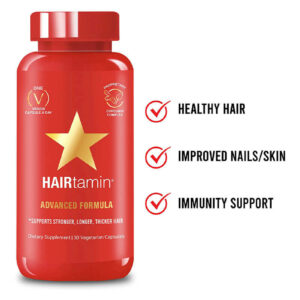 HAIRtamin Biotin Fast Hair Growth Vitamins (30 Veggie Capsules) - Haim